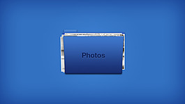 蓝色文件夹icon图标设计