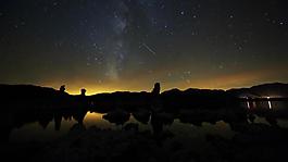 夜晚星空变化自然延时摄影素材
