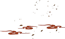 红色漂浮花瓣png元素素材