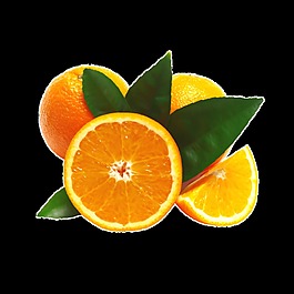 新鲜橙子透明水果素材