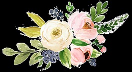 春季盛开手绘鲜花素材