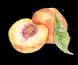 手绘桃子png水果