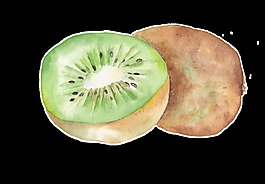 手绘猕猴桃png水果