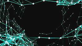 蓝色线条粒子光线动态视频素材