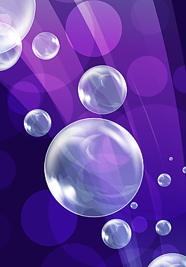 紫色飘带上的圆形背景素材