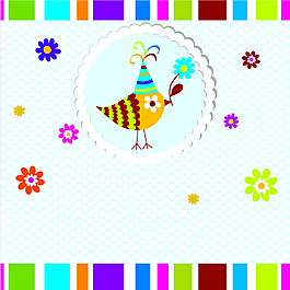 小清新简约生日贺卡海报背景素材