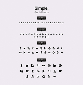 黑色线条社交多媒体矢量图标素材