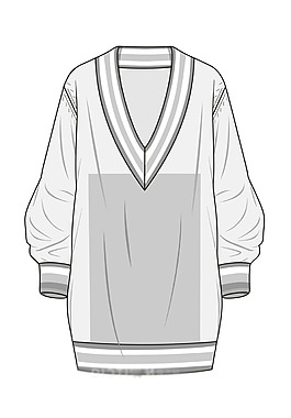 花纹线稿开衫毛衫服装设计(26)