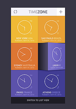 时间界面PSD分层素材
