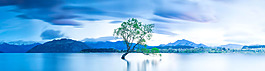 蓝天湖泊绿树淘宝全屏banner背景