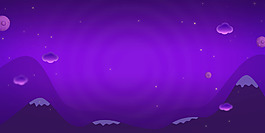 紫色大气玄幻星空淘宝banner背景