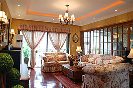 田园风室内设计客厅效果图