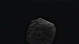 太空中石子掠过行星视频素材