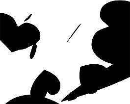 黑色爱心视频素材