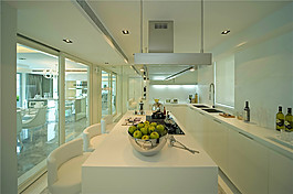 港式现代时尚温馨风厨房装修效果图