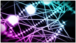 超炫分子结构荧光粒子视频素材