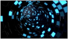 动感科技蓝虫洞飞行视频素材