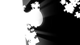 黑白线条标题框特效视频素材