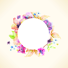 手绘花卉海报背景素材