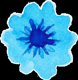 水墨盛开花朵装饰素材