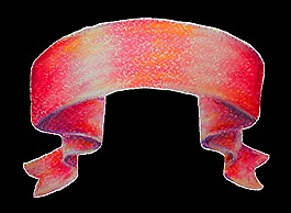 红色飘带透明装饰素材