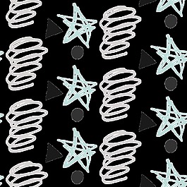 手绘小清新星星填充图片