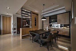 经典禅意餐厅效果图