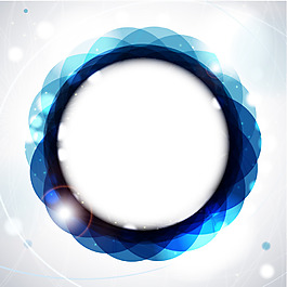 梦幻蓝色透明圆形背景