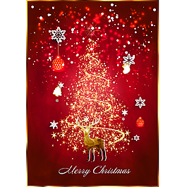MerryChristmas麋鹿插画