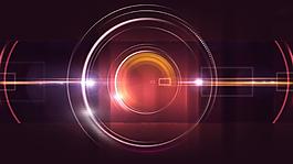 虚拟光效红色隧道循环视频素材