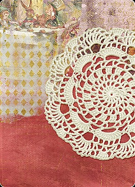 怀旧童话蕾丝重叠水彩透明插画装饰素材