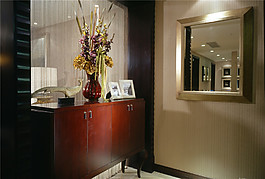 欧式室内效果图收纳柜