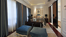 欧式简约风室内设计飘窗效果图