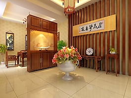 现代典雅中式客厅装修效果图