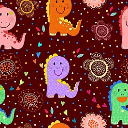 恐龙图案矢量素材