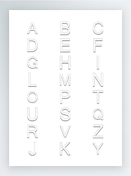 3D立体字母图标集
