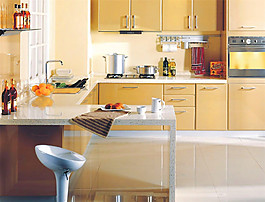 开放式厨房样板间隔断装修效果图