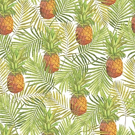 菠萝叶子手绘水彩背景填充图案