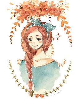 卡通人物彩绘图案元素