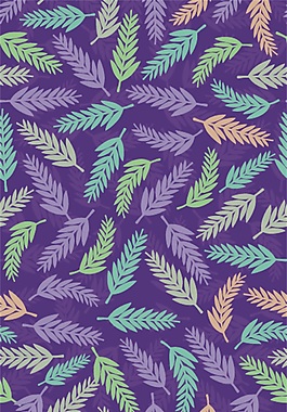 多色叶子卡通填充背景矢量素材