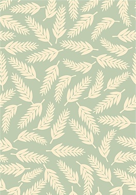 绿色叶子卡通填充背景矢量素材