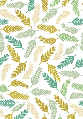 四色叶子卡通填充背景矢量素材