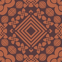 橙色线型卡通填充背景矢量素材