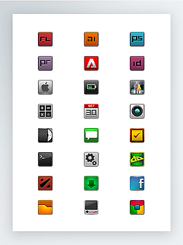 方形常用軟件及網站圖標集