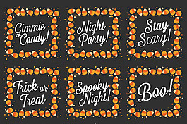 南瓜手绘万圣节海报标题