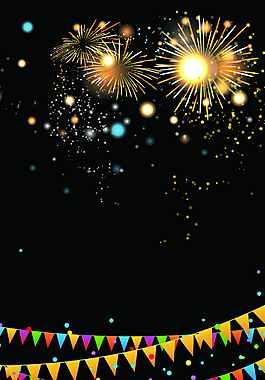 夜空中的烟花背景素材