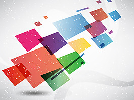 现代简约多彩几何海报画册矢量背景