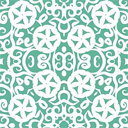 绿色大气卡通填充背景矢量素材