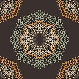 蕾丝纹理卡通填充背景矢量素材