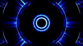蓝色炫光圆形线条酒吧动态素材